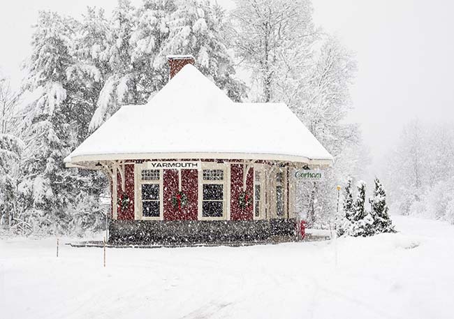 Grand Trunk Station in Snow Storm